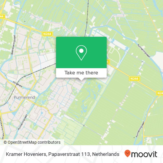 Kramer Hoveniers, Papaverstraat 113 kaart