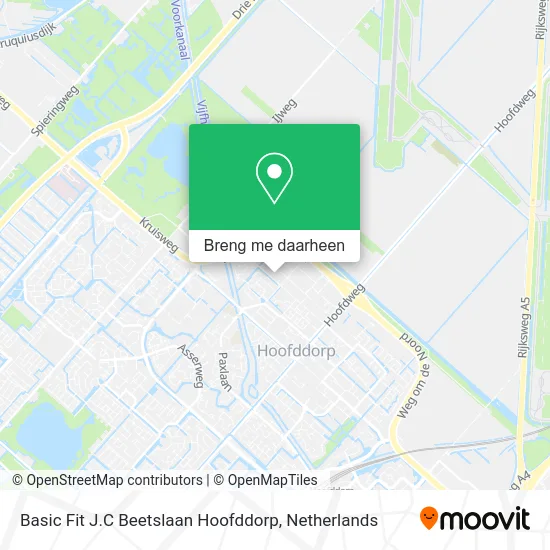 Basic Fit J.C Beetslaan Hoofddorp kaart
