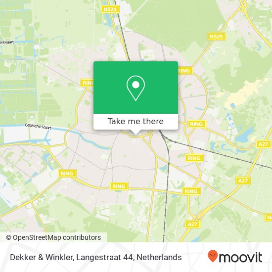 Dekker & Winkler, Langestraat 44 kaart