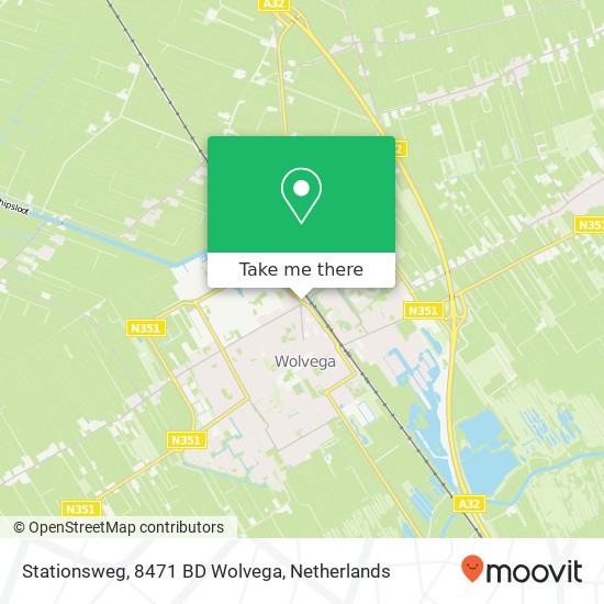Stationsweg, 8471 BD Wolvega kaart