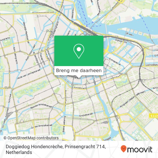 Doggiedog Hondencrèche, Prinsengracht 714 kaart