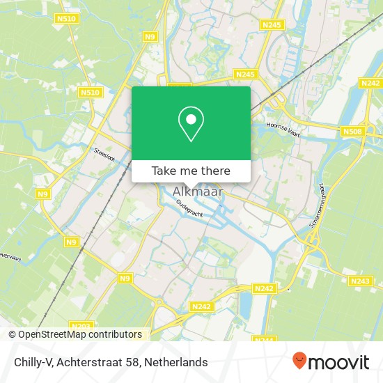 Chilly-V, Achterstraat 58 kaart