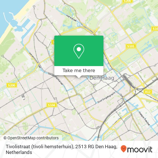 Tivolistraat (tivoli hemsterhuis), 2513 RG Den Haag kaart