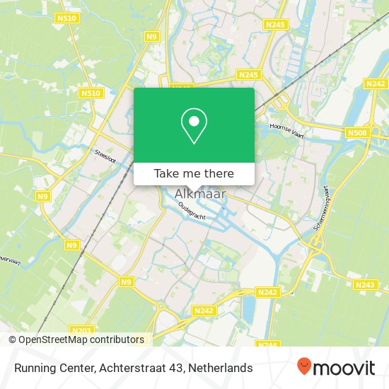 Running Center, Achterstraat 43 kaart