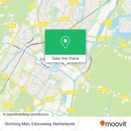 Stichting Meo, Edisonweg kaart