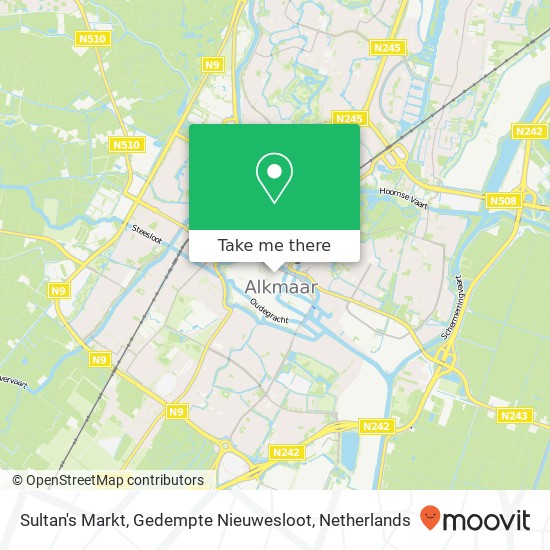 Sultan's Markt, Gedempte Nieuwesloot kaart