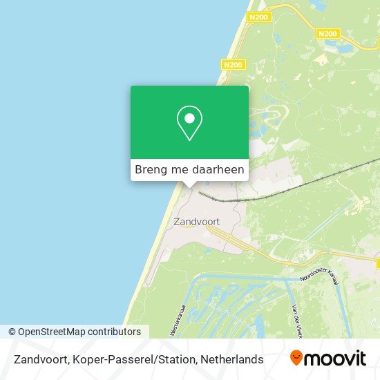 Zandvoort, Koper-Passerel / Station kaart