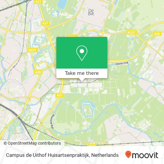 Campus de Uithof Huisartsenpraktijk, Leuvenplein 10 kaart