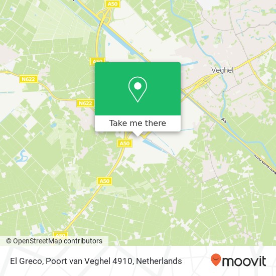 El Greco, Poort van Veghel 4910 kaart