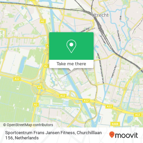 Sportcentrum Frans Jansen Fitness, Churchilllaan 156 kaart