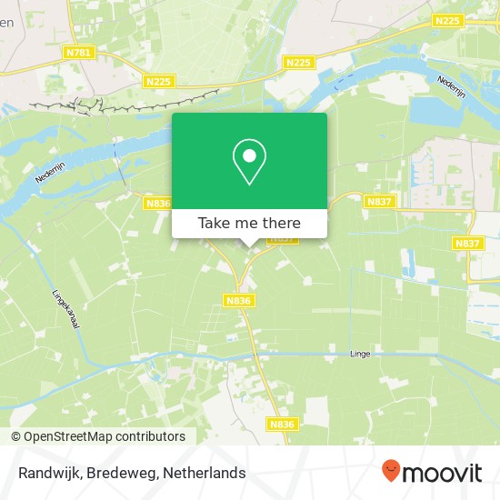 Randwijk, Bredeweg kaart