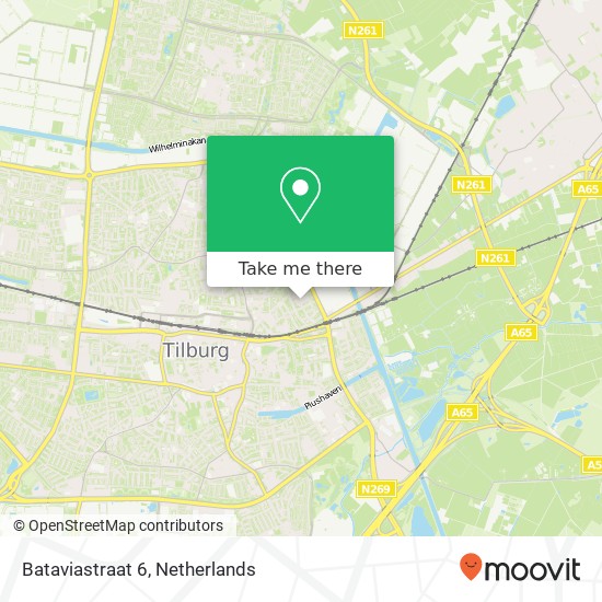 Bataviastraat 6, 5014 BV Tilburg kaart