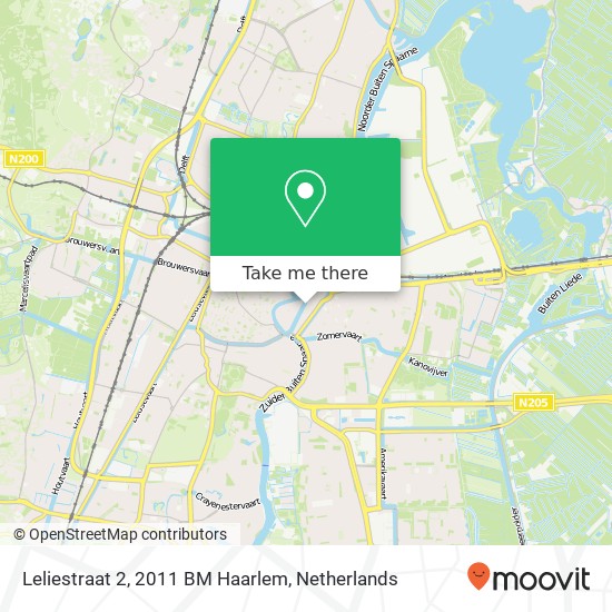 Leliestraat 2, 2011 BM Haarlem kaart