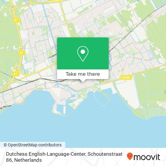 Dutchess English-Language-Center, Schoutenstraat 86 kaart
