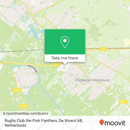 Rugby Club the Pink Panthers, De Woerd 6B kaart