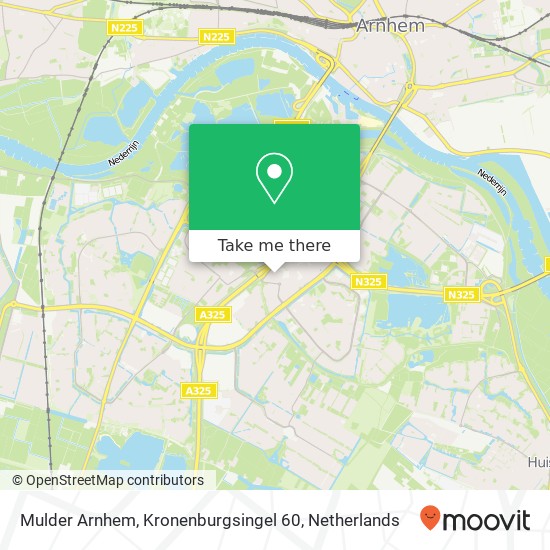 Mulder Arnhem, Kronenburgsingel 60 kaart