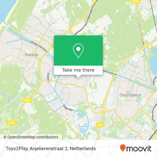 Toys2Play, Anjelierenstraat 2 kaart