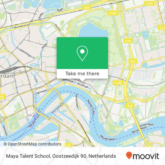 Maya Talent School, Oostzeedijk 90 kaart