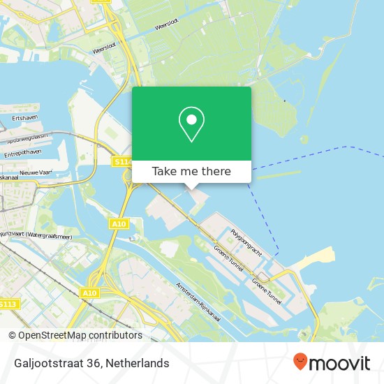 Galjootstraat 36, 1086 VE Amsterdam kaart