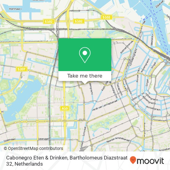 Cabonegro Eten & Drinken, Bartholomeus Diazstraat 32 kaart