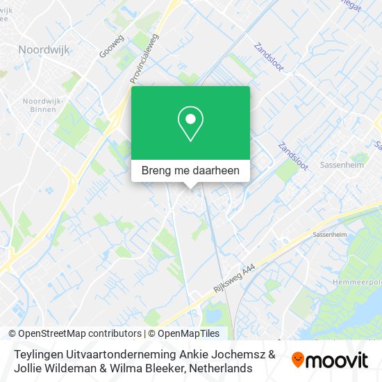 Teylingen Uitvaartonderneming Ankie Jochemsz & Jollie Wildeman & Wilma Bleeker kaart