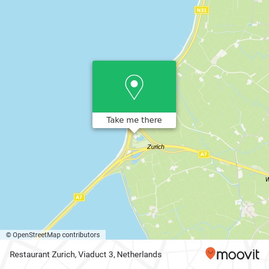 Restaurant Zurich, Viaduct 3 kaart