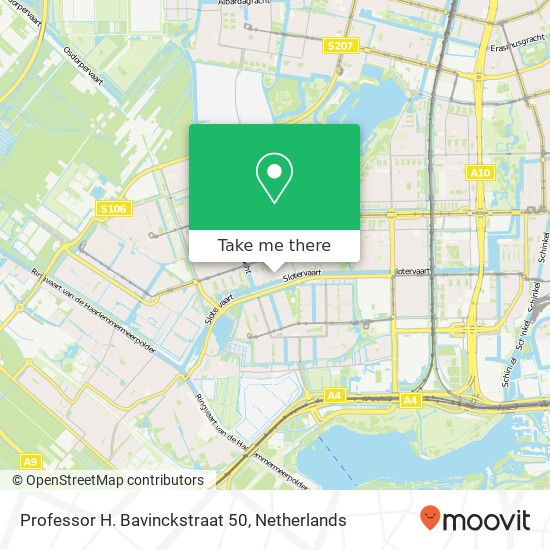 Professor H. Bavinckstraat 50, 1068 KD Amsterdam kaart
