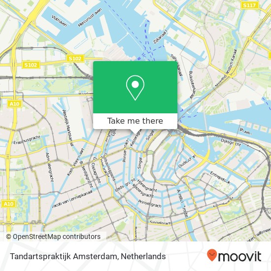 Tandartspraktijk Amsterdam, Keizersgracht 132 kaart