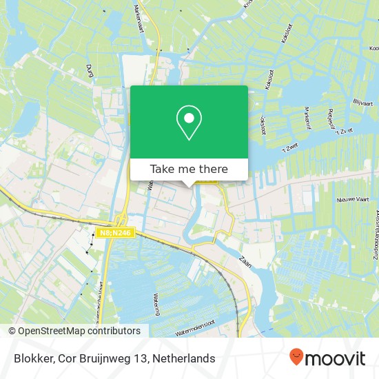 Blokker, Cor Bruijnweg 13 kaart