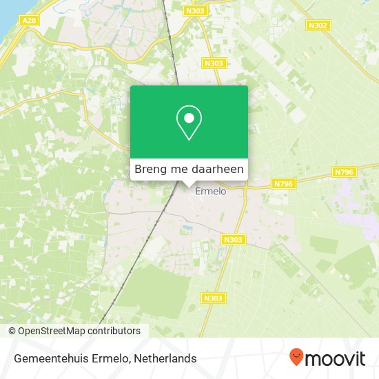 Gemeentehuis Ermelo kaart