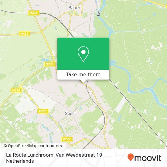 La Route Lunchroom, Van Weedestraat 19 kaart