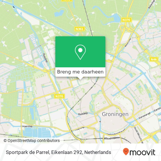 Sportpark de Parrel, Eikenlaan 292 kaart