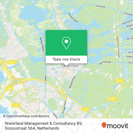 Waterland Management & Consultancy BV, Dorpsstraat 56A kaart