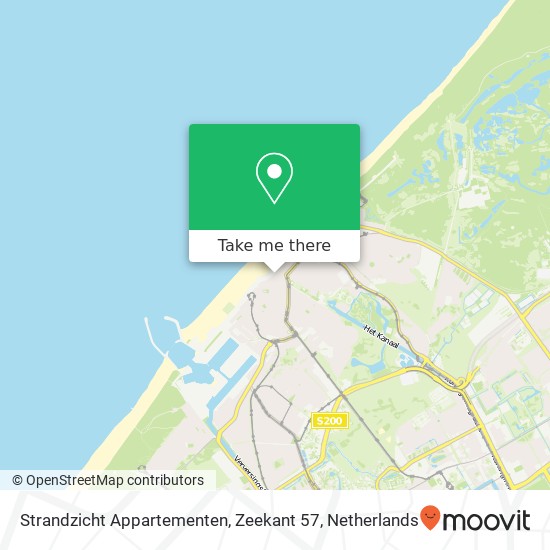 Strandzicht Appartementen, Zeekant 57 kaart