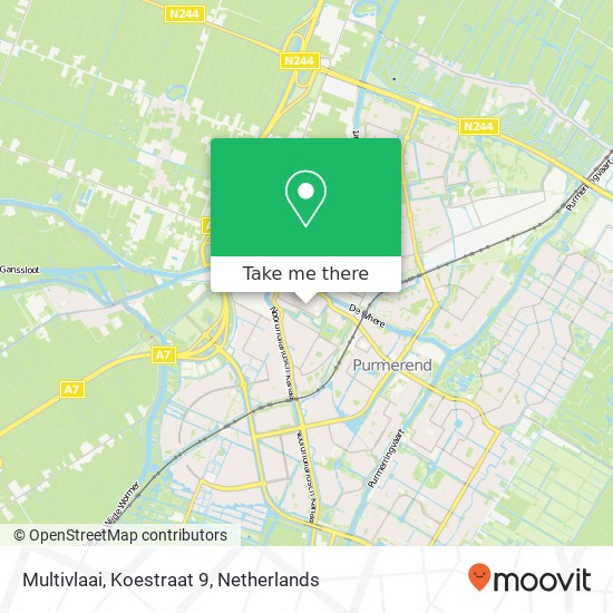 Multivlaai, Koestraat 9 kaart