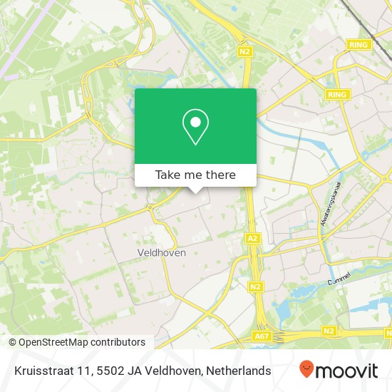 Kruisstraat 11, 5502 JA Veldhoven kaart