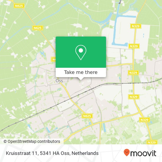 Kruisstraat 11, 5341 HA Oss kaart