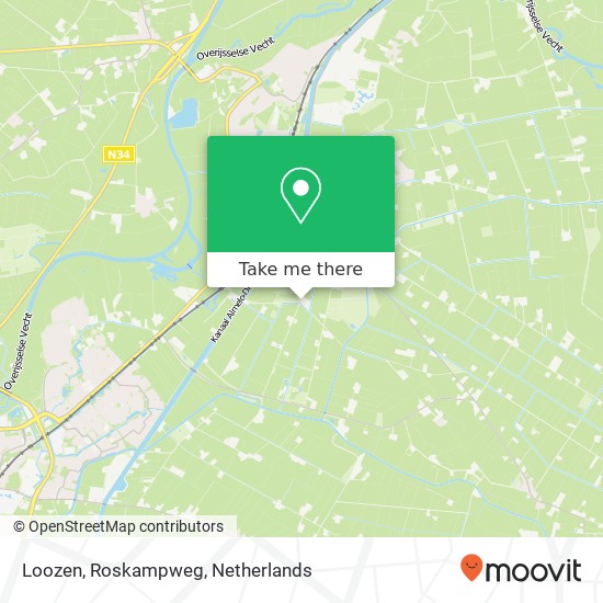 Loozen, Roskampweg kaart