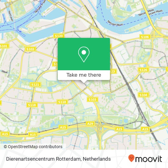 Dierenartsencentrum Rotterdam, Dordtsestraatweg 735 kaart