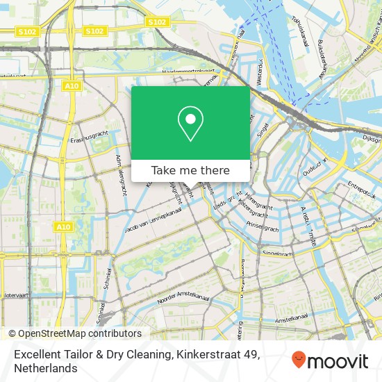 Excellent Tailor & Dry Cleaning, Kinkerstraat 49 kaart