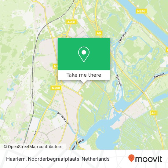 Haarlem, Noorderbegraafplaats kaart