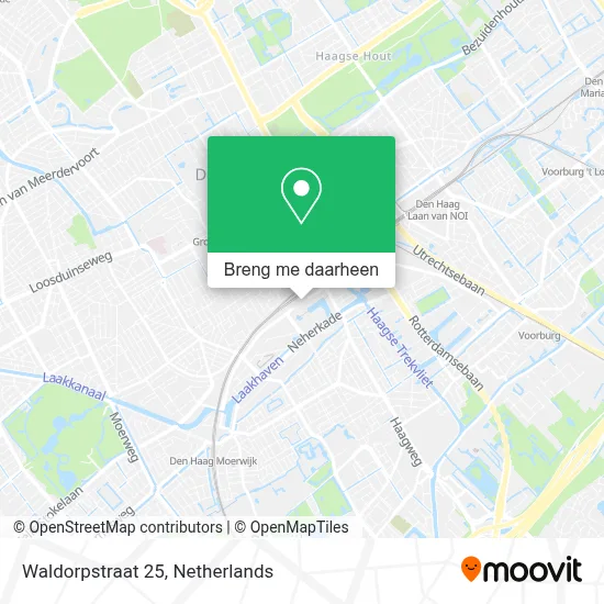 Waldorpstraat 25 kaart