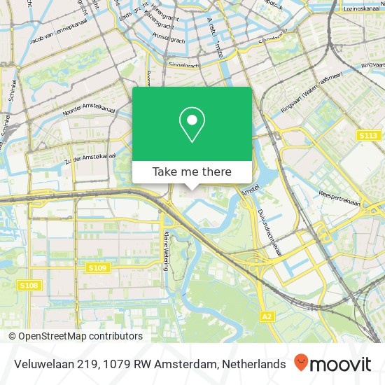 Veluwelaan 219, 1079 RW Amsterdam kaart