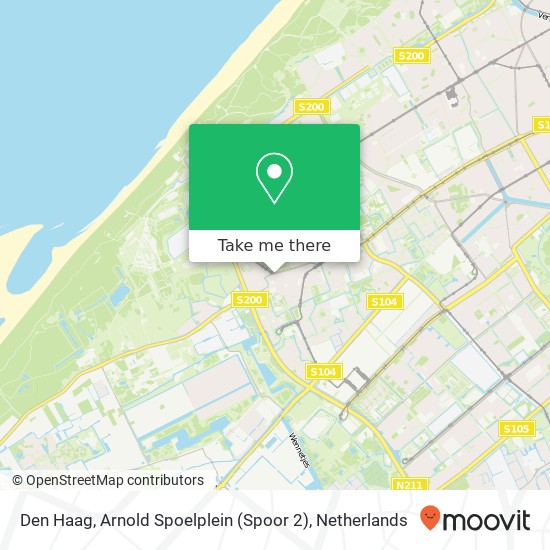 Den Haag, Arnold Spoelplein (Spoor 2) kaart