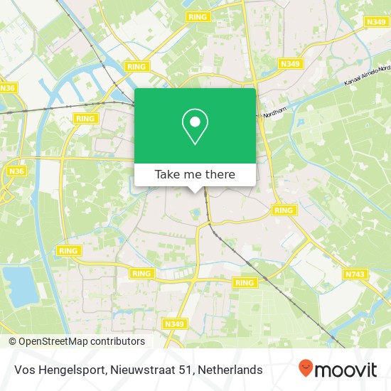 Vos Hengelsport, Nieuwstraat 51 kaart