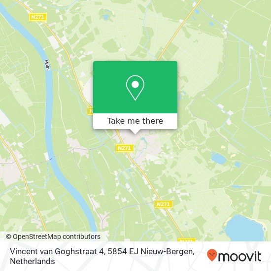 Vincent van Goghstraat 4, 5854 EJ Nieuw-Bergen kaart