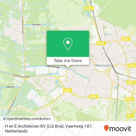 H en E Architecten BV (Lid Bna), Vaartweg 187 kaart