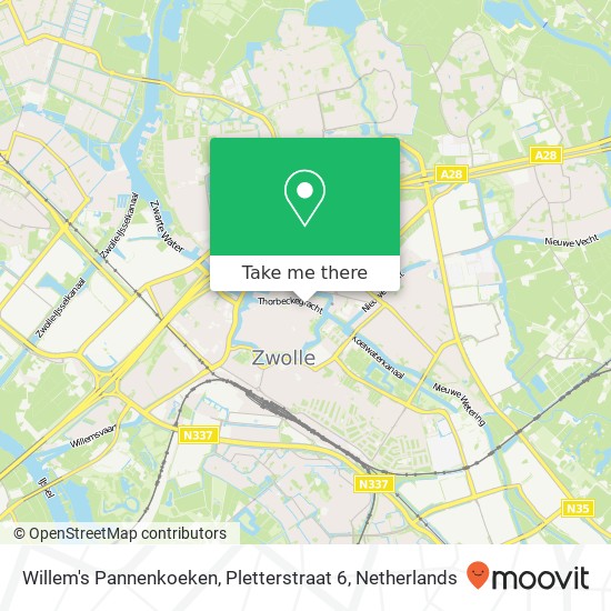 Willem's Pannenkoeken, Pletterstraat 6 kaart