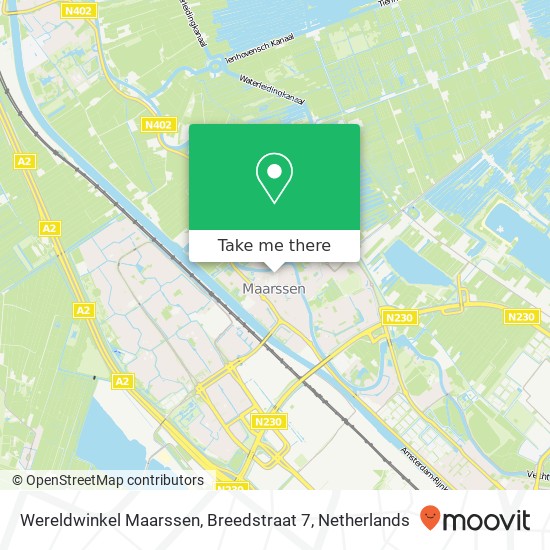 Wereldwinkel Maarssen, Breedstraat 7 kaart