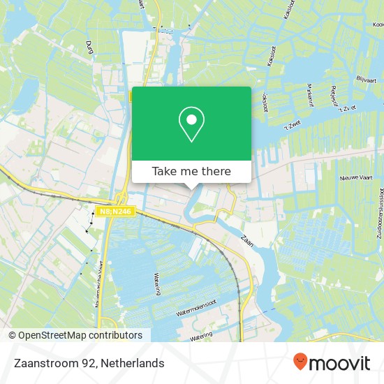 Zaanstroom 92, 1521 PP Wormerveer kaart